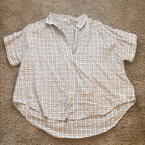 Madewell Tops - Madewell Short-Sleeve Plaid Button-Down Shirt